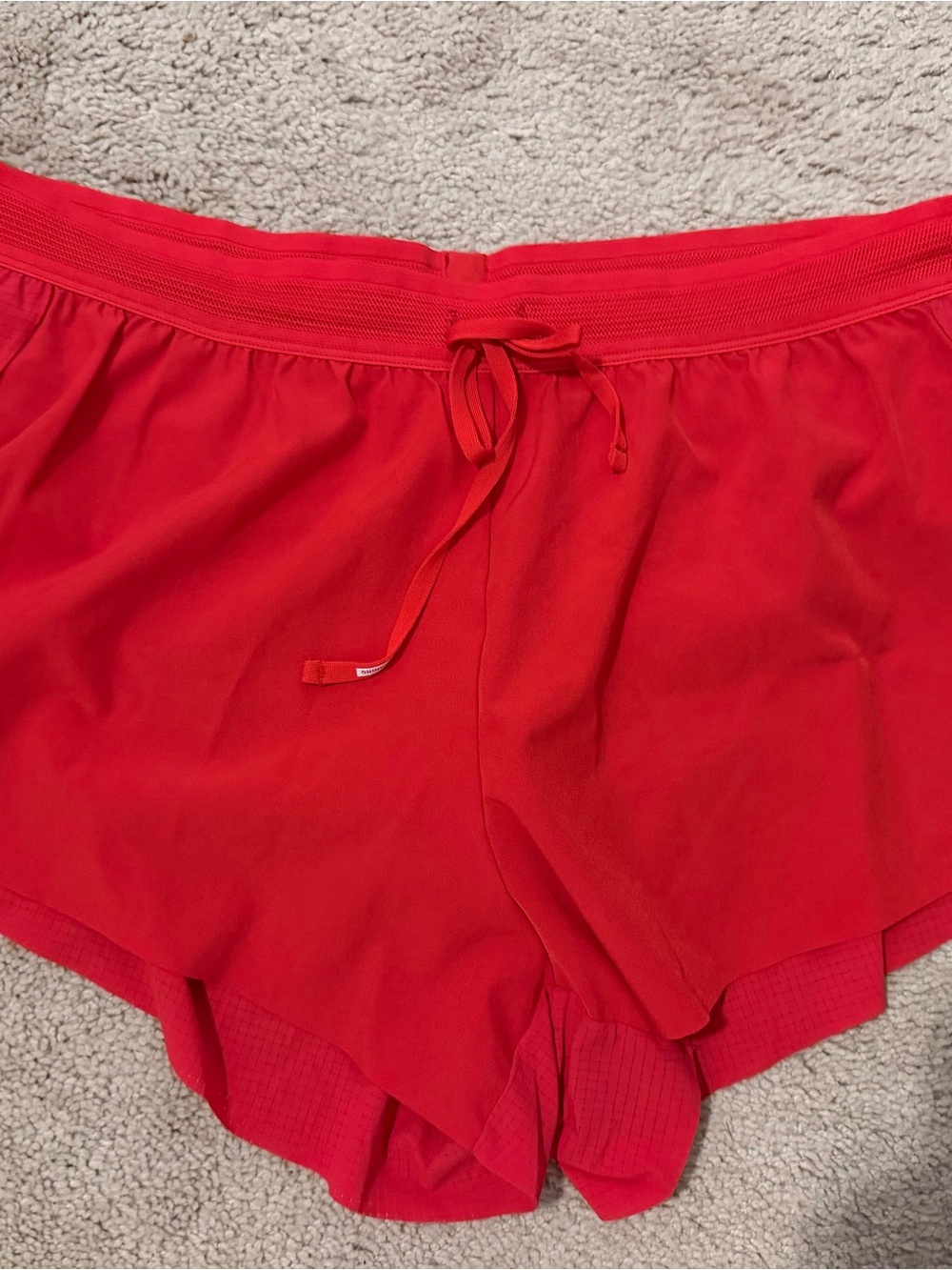LSKD ACCELERATE Bright Red Lounge Shorts with Drawstring